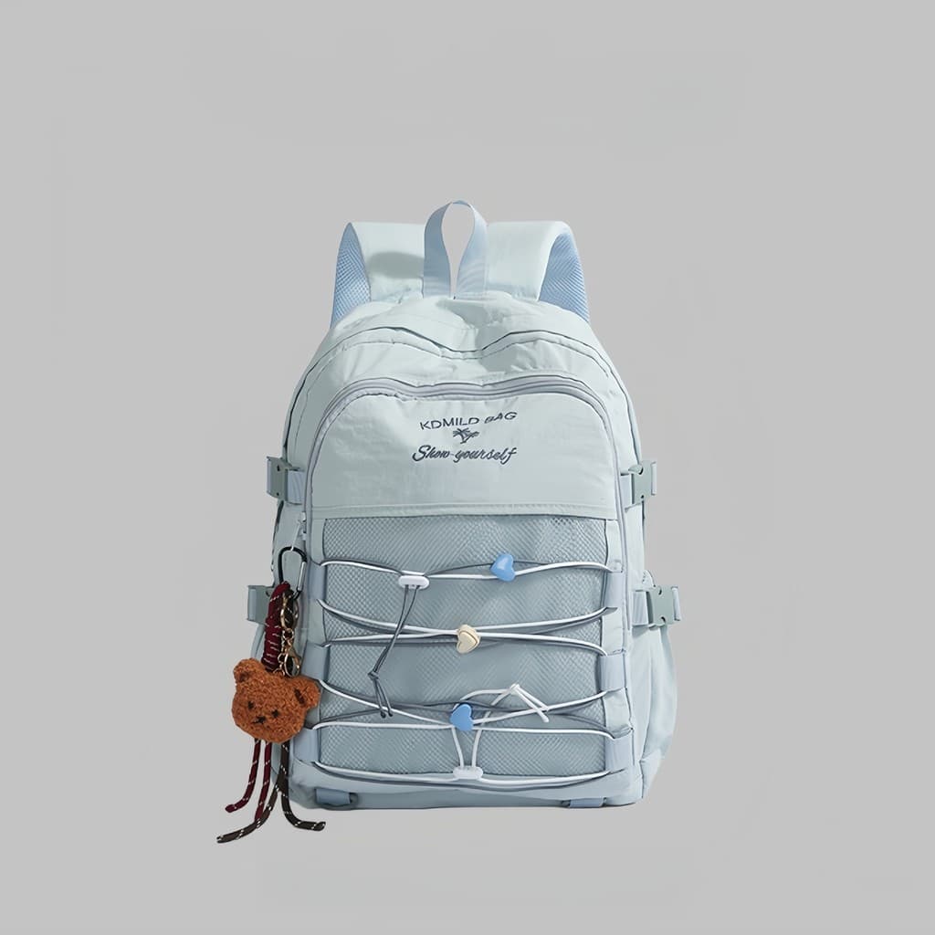 Cordão Design nicho mochila feminina estudante universitário mochila grande capacidade viagem ao ar livre montanhismo mo