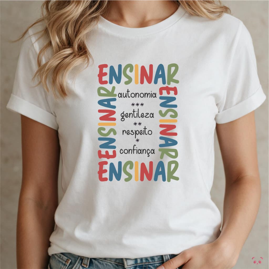 Camiseta T-Shirt Feminina Educação | Crianças | Brincar | Professoras