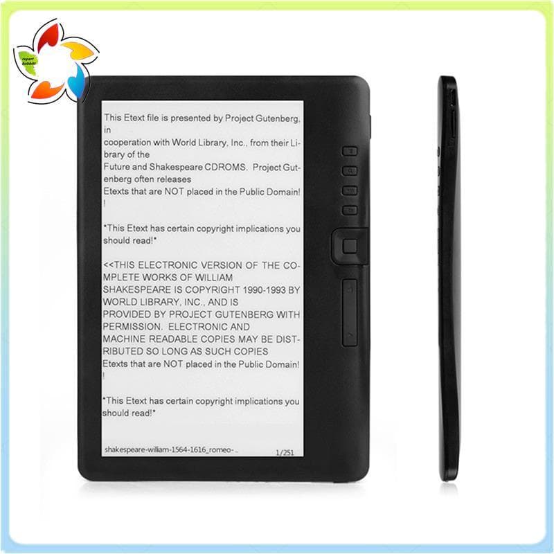 Leitor Eletrônico De E-Book De 7 Polegadas Tela Colorida Suporta Livro De Cartão De Memória 4G