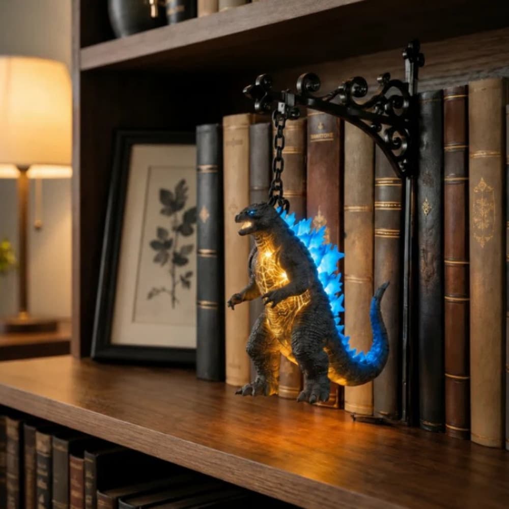 Lâmpada De Estante Monstro Brilhante-Luz Noturna Decorativa LED Fofa , Mesa De Estatueta De Silicone , Iluminação De Cab