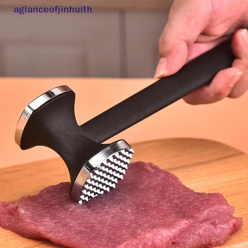[aglanceofjinhui] Bife Martelo Dupla Face Liga De Zinco Amaciante De Carne Pounder Maximiza Sabor Alimentar Cozinhar [ZK