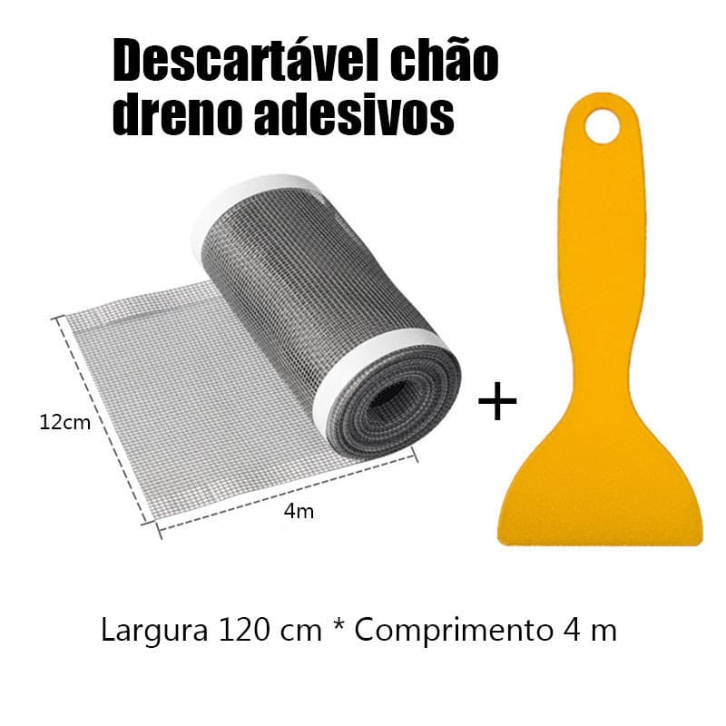 Tela Protetora De Ralo 12cmx4m Descartável Para Banheiro Chuveiro Filtro Drenagem  Piso Prevenção De Insetos
