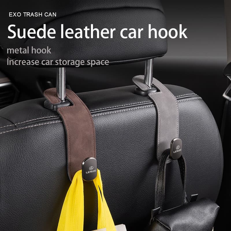 1/2 Unidades Lexus Luxury Car Back Seat Hanger Ganchos Camurça Organizadores De Carro Traseiros De Assento Para rx 570 R