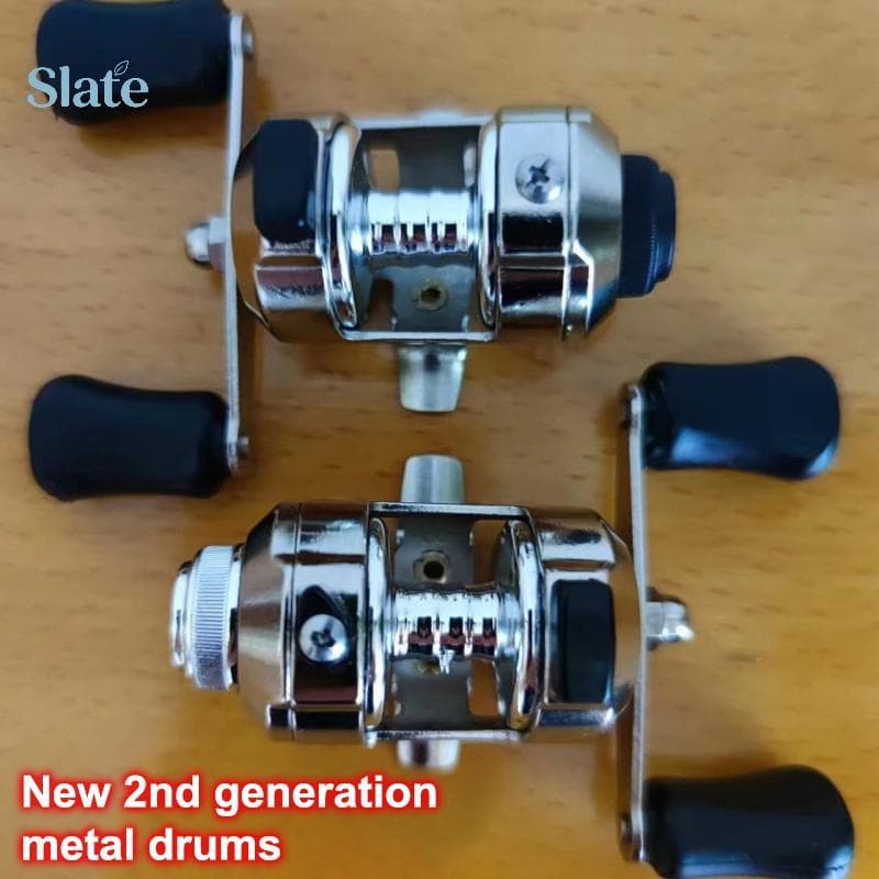 Tambor De Ardósia Metal Estrada Sub Roda Peixe Especial Longo Lance Mar Barco Pesca Linha Nova