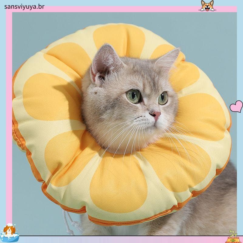 Gato Elizabeth coleira de gato gatinho Anti-lamber mordida vergonha conjunto coleira de cachorro coleira de esterilizaçã