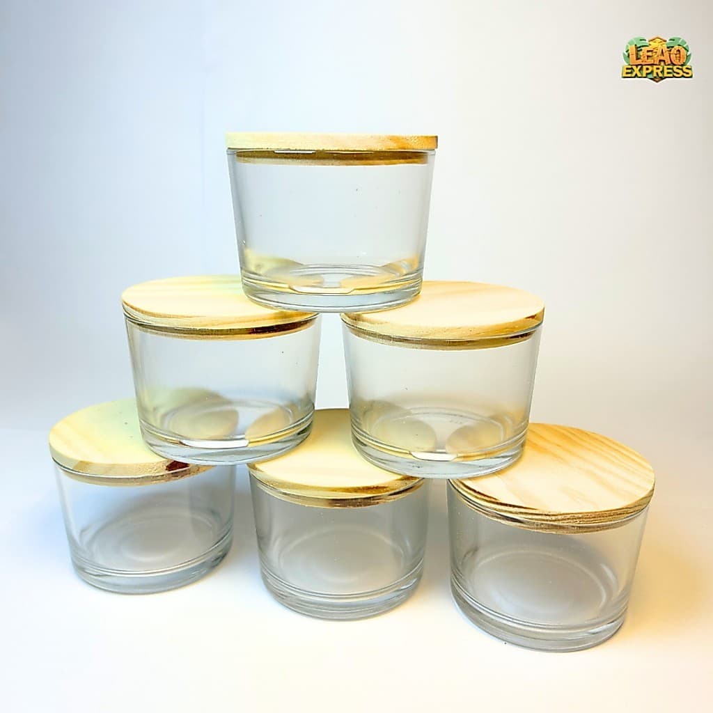 Kit 3x Pote de Vidro com Tampa p/ Vela 150ml | Porta Vela Aromática Velas Aromáticas ENVIO EXPRESS