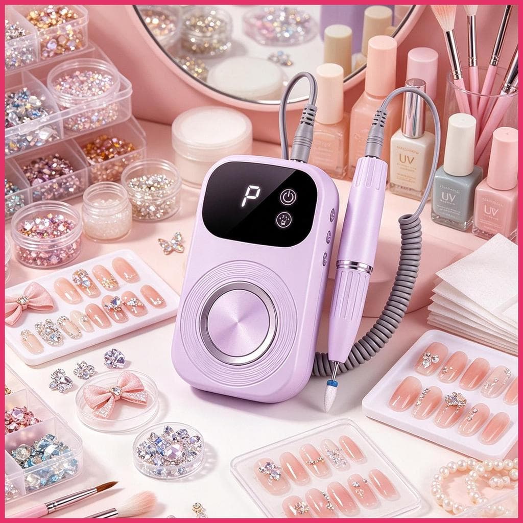 Moedor De Unhas Portátil Recarregável 50 Velocidades Gel Broca Buffer Com Bits Para Mulheres Iniciante xurit1br