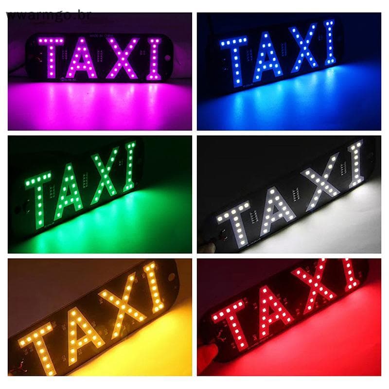 WWARM LED Luz De Sinalização De Táxi USB Lâmpada Indicadora De Painel De Cabine Sinal De Decoração Automática