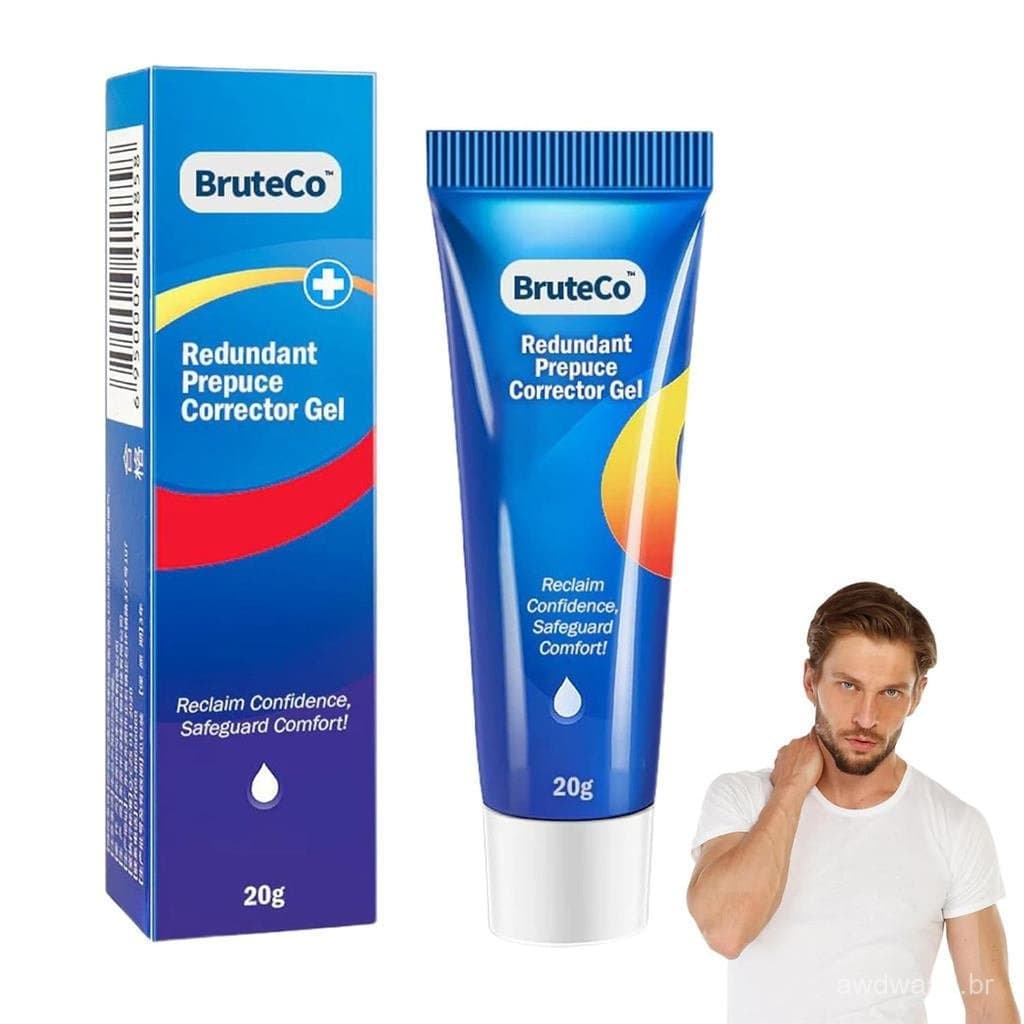 BruteCo Gel Corretor de Prepúcio Redundante, Gel de Correção para Prepúcio Excessivo, Ação Rápida e Suave (1 unidade) PV