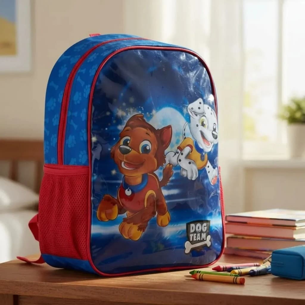 Mochila Infantil Patrulha Canina 28x35cm Leve Confortavel Resistente Colorida Escolar Passeio