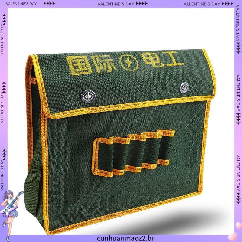 1519 vezes recomprar bolsa de ferramentas de lona espessada resistente ao desgaste bolsa para eletricista de reparo bols