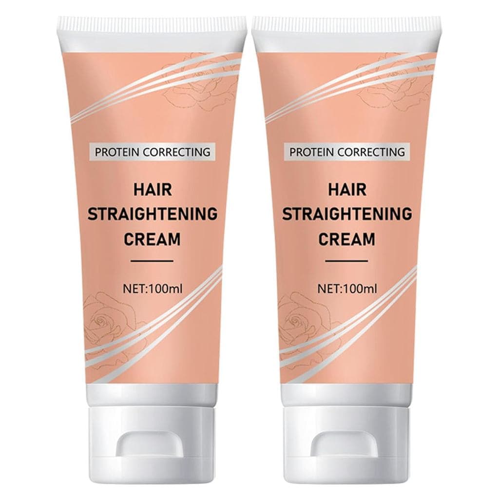 Creme Alisador de Cabelo 2PC, Creme Capilar Corretor de Proteínas para Alisar o Frizz Usado com Alisador de Cabelo, Másc
