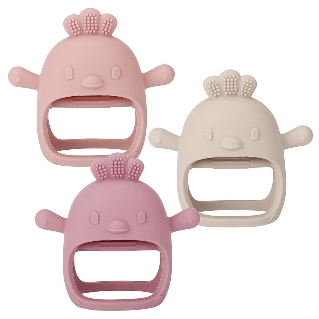 Socub Conjunto de 3 Brinquedos de Silicone para Bebês a Partir de 3 Meses, Livre de BPA, Brinquedo de Silicone Anti-Qued