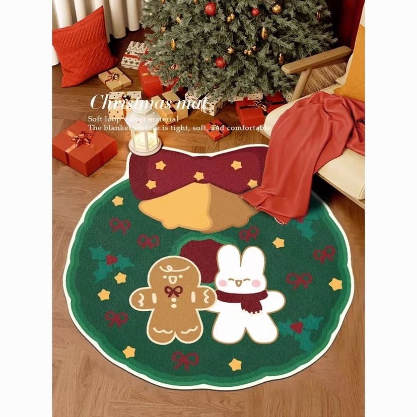 Natal tapete decoração bonito quarto cordeiro velo tapete sala de estar cobertor cabeceira Layout ins estilo pé tapete n