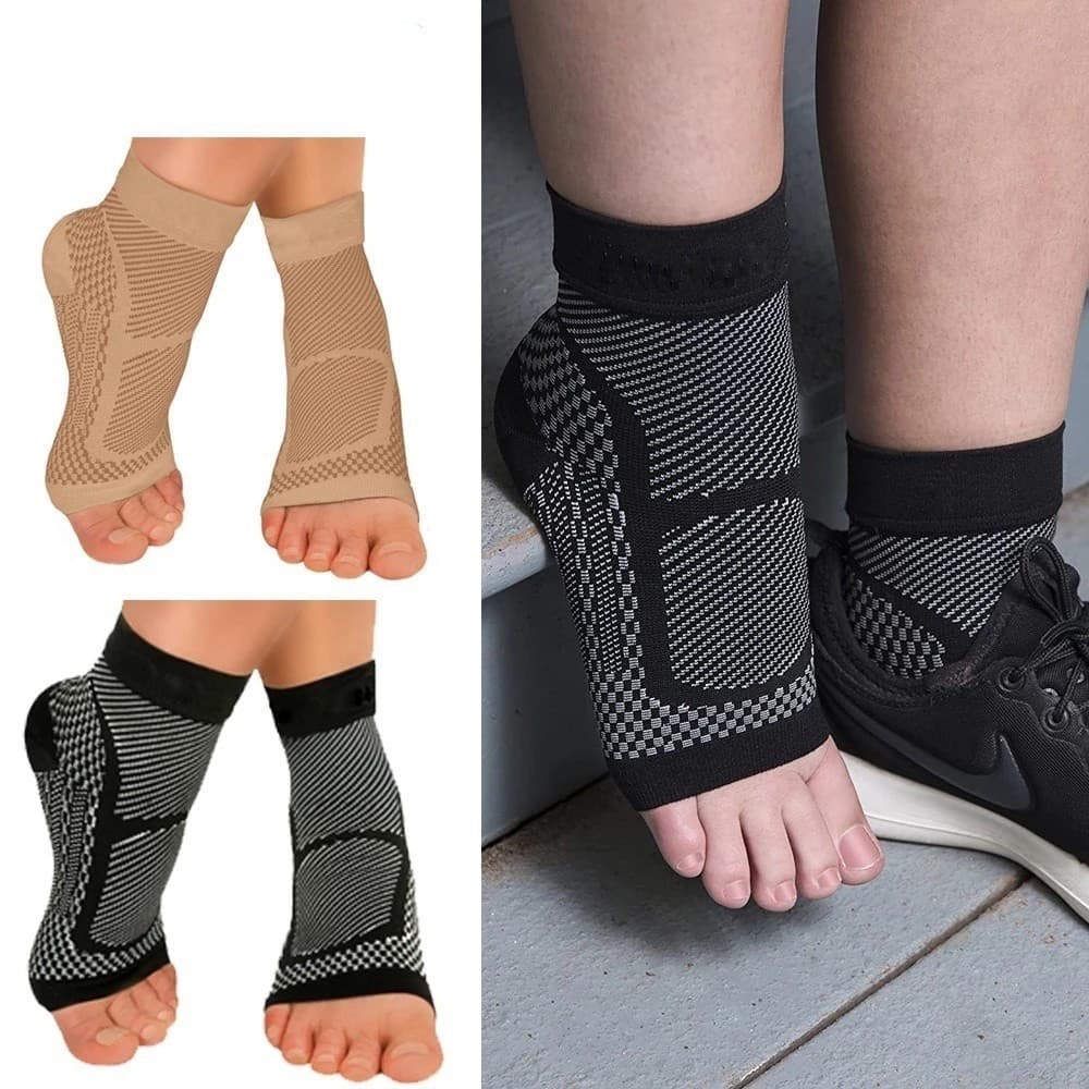 Meia Compressiva Para Tornozelo Suporte Elástico Alívio Dor Fascite Plantar Para Esportes Caminhada