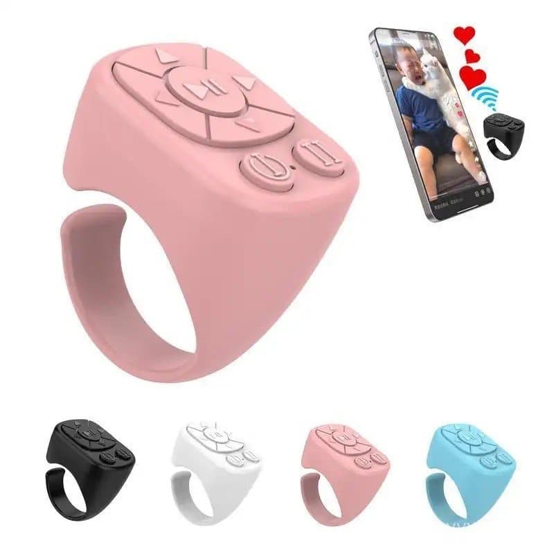 Anel de Controle Remoto Multifuncional, Controle Remoto Bluetooth para Passar Páginas, Acionador de Obturador de Câmera,