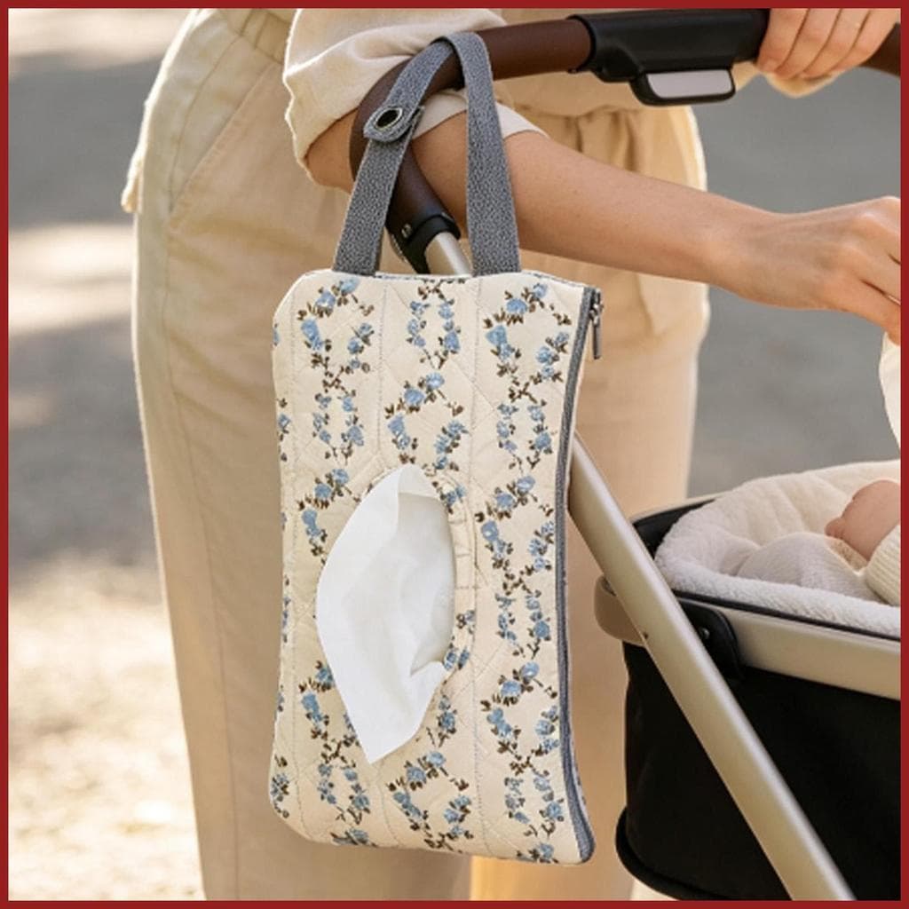 Bolsa De Lenços Umedecidos Reutilizáveis , Portátil , Pendurável , Lavável , Reutilizável , À Prova D'água , Estampa Flo