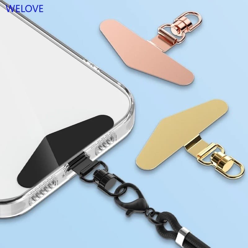 < WL > 1/4 Pçs Almofadas De Remendo De Telefone Celular De Metal Rotativo Para Pulso Crossbody Anti-Perdido Pendurado Co