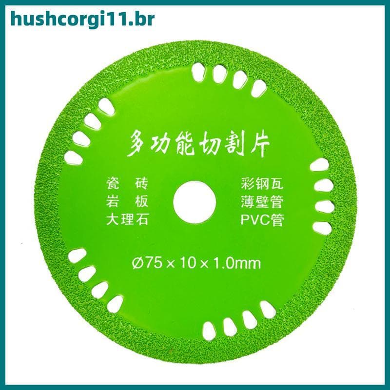 Disco De Corte De Vidro Diamante HUSH 75mm Lâmina De Serra De Cristal De Jade De Mármore De 3 Polegadas Para Moagem BR