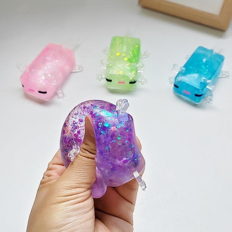 Decorador 1/2/4 Unidades Para Aliviar O Estresse E Liberar Emoções Fidget Sensory Squeeze Toys Jogo Axolotl Aumentar Ent
