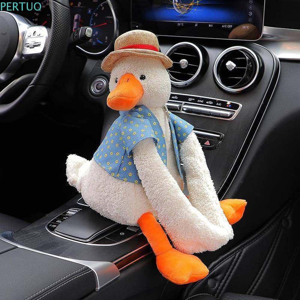 PERTUO Pato Caixa De Tecido Multi-Função Adorável Porta Guardanapo Carro Pendurado Animais De Desenho Animado Estojo De