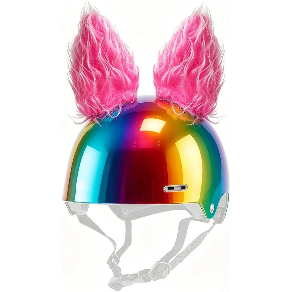 Orelhas de Coelho Macias para Capacete, 2 Peças Juntas, Acessórios de Decoração para Motocicleta, Bicicleta, Esqui (Capa