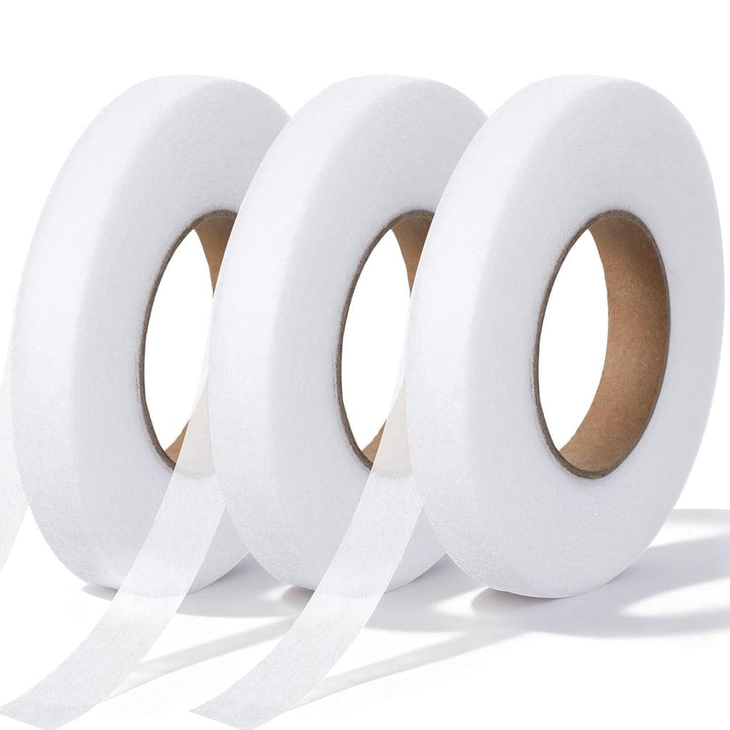 3 Rolos de Fita Adesiva para Bainha, 1,5cm x 70 Jardas, Fita Adesiva para Bainha Sem Costura, Fitas Adesivas para Tecido