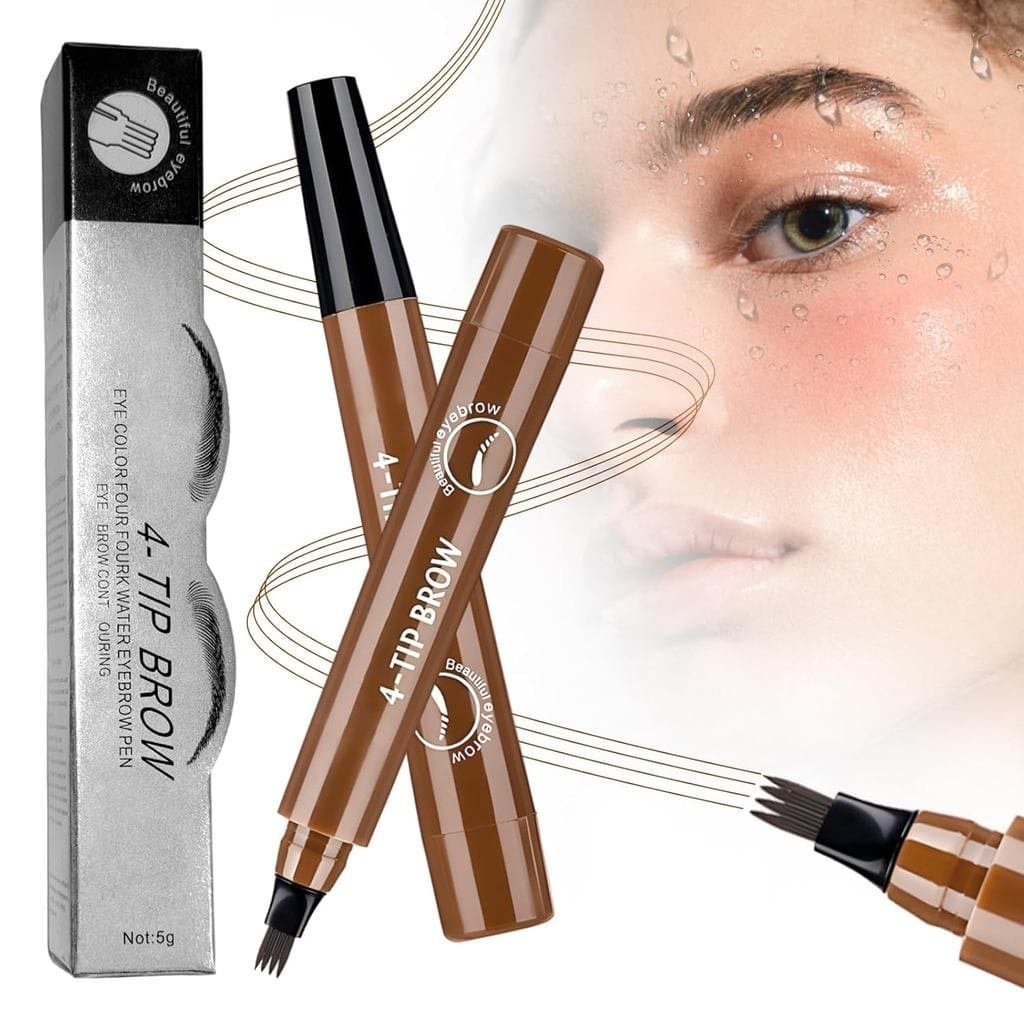Lápis de Sobrancelha para Microblading, Lápis Mágico de Contorno de Sobrancelhas 2026 com Ponta Micro-Fork, Pincel de So