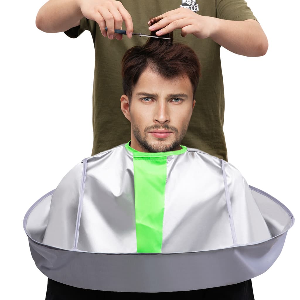 Capa de Corte de Cabelo Tipo Guarda-Chuva, Capa de Barbeiro para Uso Doméstico e em Salão FC0M