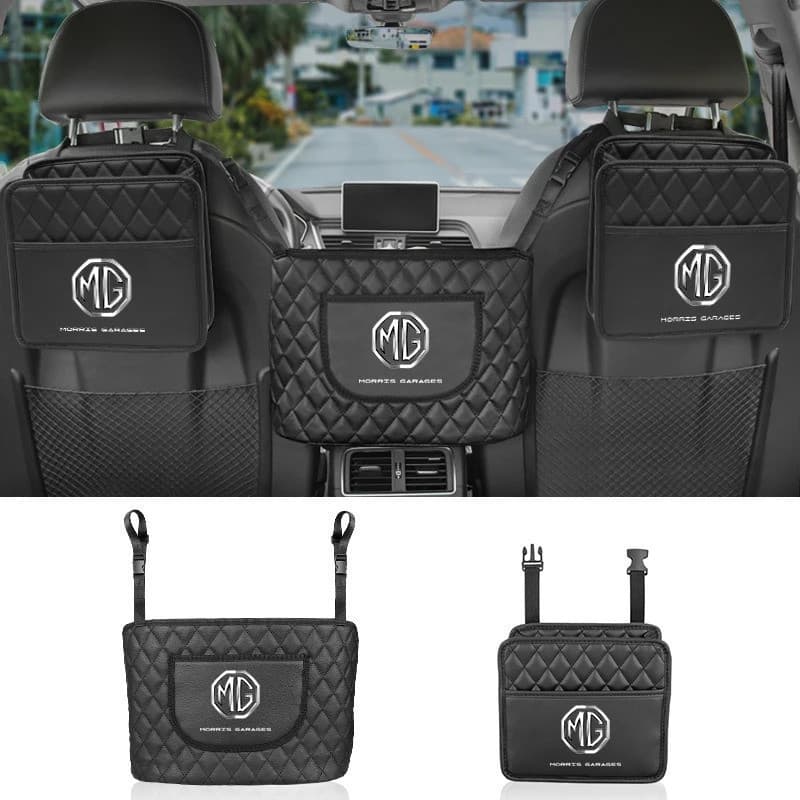 Organizador de Encosto de Banco de Carro, Bolsa de Armazenamento de Peças Internas, Bolsa de Couro para Carro ​ Acessóri