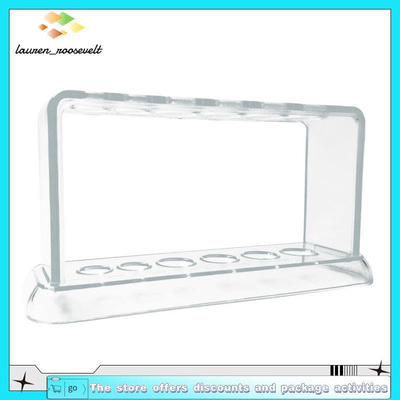 Rack De Tubo De Ensaio Transparente De Plástico , 6 Furos , Suporte Para De Laboratório , Prateleira , Material Escolar