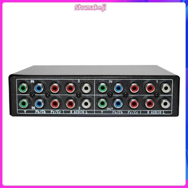 Interruptor Componente RGB 5 De Cabo YPBPR De 3 Vias AV Switcher Para PS2 DVD Player TV