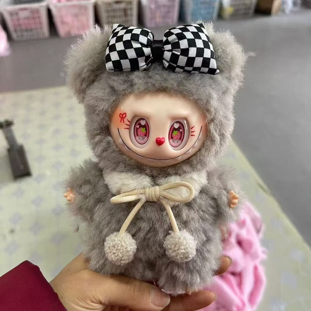 Novo estilo urso de pelúcia série vinil pelúcia pendurado pronto estoque Labu boneca na moda jogar boneca de pelúcia pen