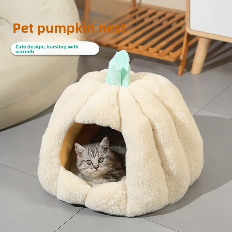 Bonito abóbora maca de gato outono inverno quente Yurt Pet maca engrossado quatro estações Universal gatinho filhote de