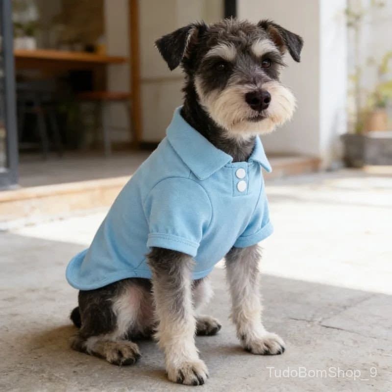 Camisa Polo Clássica para Animais de Estimação, Camiseta Respirável para Cães, Algodão Macio, Roupa de Verão para Animai