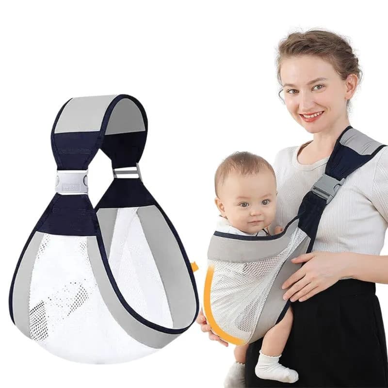 Sling Canguru Bebê Ajustável Ergonômico Porta Bebê até 18kg Dobrável Confortável Portátil