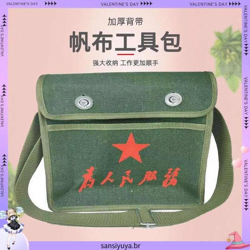 Bolsa de ferramentas de lona grossa, resistente ao desgaste, bolsa de reparo de eletricista, grande capacidade, multifun