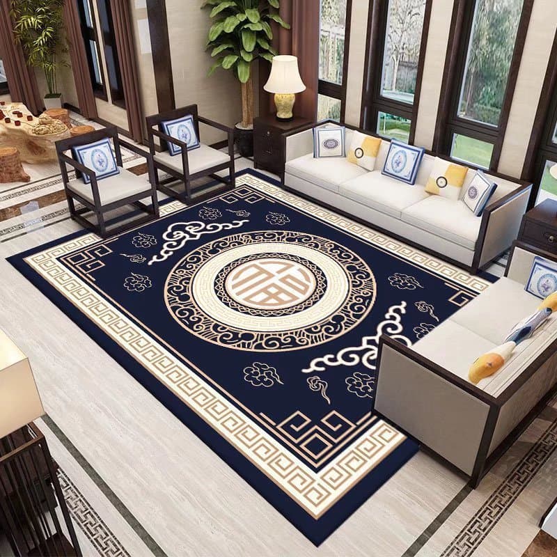 [Novo produto] Novo estilo chinês sala de estar cheia de tapetes de lã de cristal estudo clássico sala de chá sofá domés