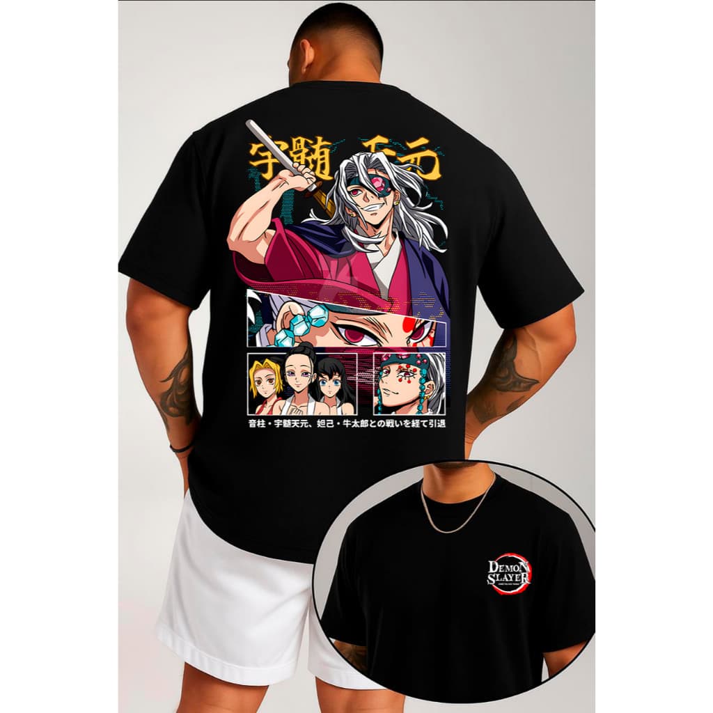 Camisa Masculina Demon Slayer Anime Camisetas Camisa Camisas Blusa Blusas 100% Algodão Premium Exclusiva Confortável