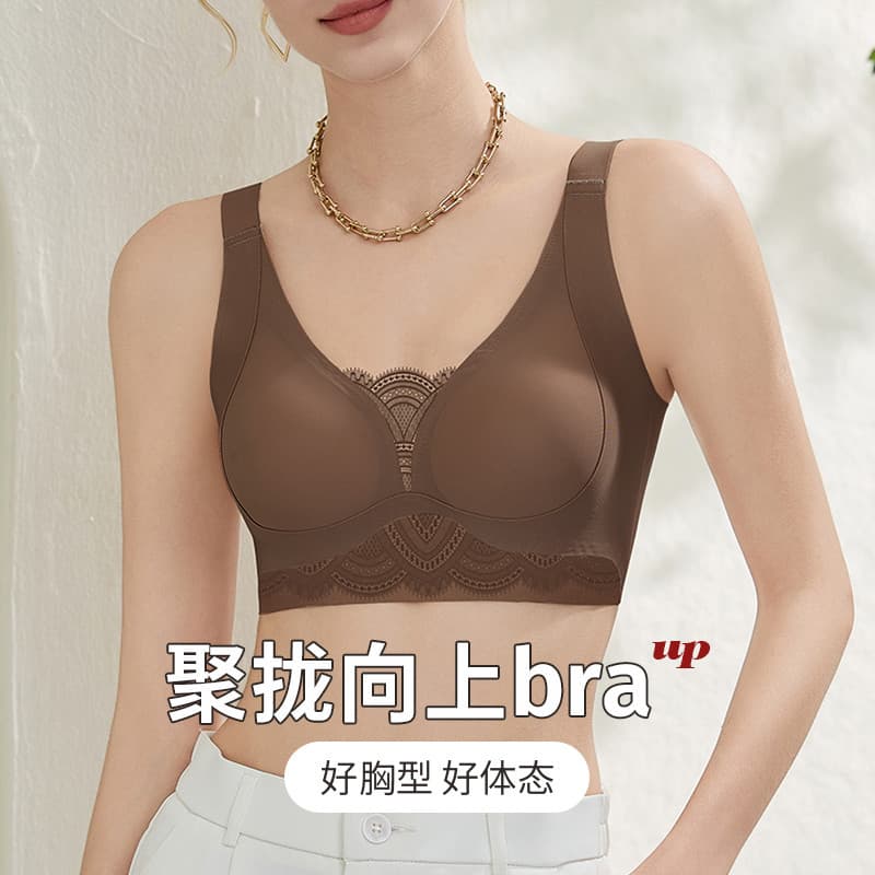 Roupa íntima feminina de renda seios grandes parecem seios pequenos reunindo seios Push-Up prevenção flacidez tipo ajust