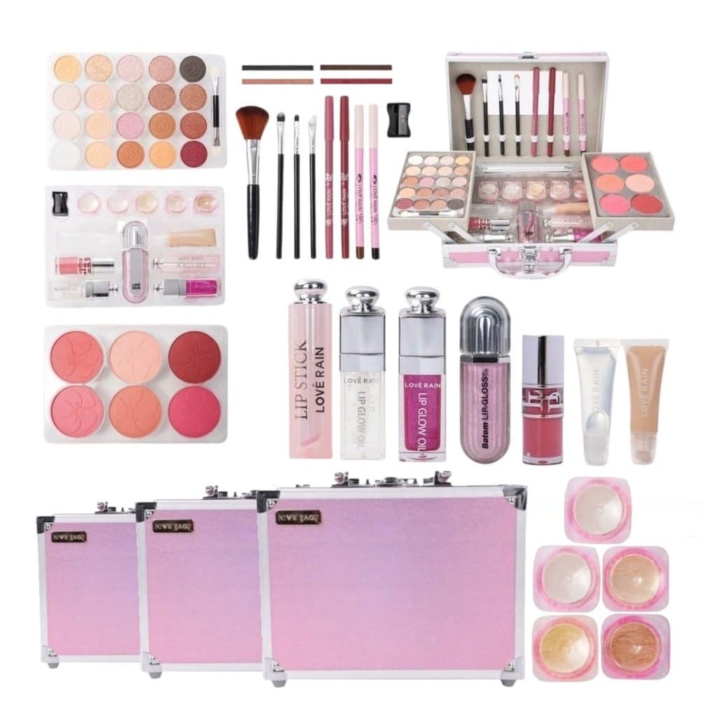 Maleta de Maquiagem Kit Completo Love Rain - 03 Maletas
