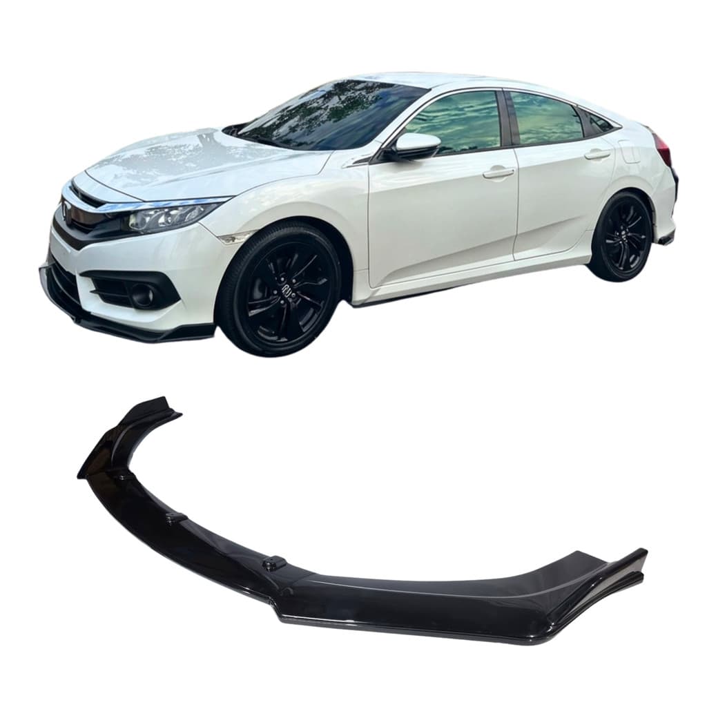 Spoiler dianteiro Honda Civic G10 Black Piano Front Lip Saia