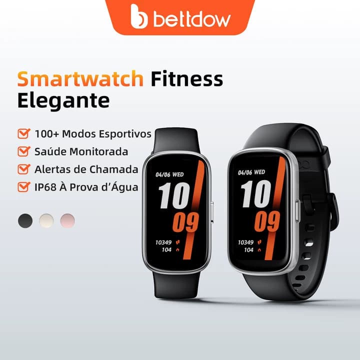 BETTDOW FB048 Smartwatch Tela HD De 1.47 " IP68 , Monitor De Frequência Cardíaca E Sono , Mais De 20 Esportes , Controle