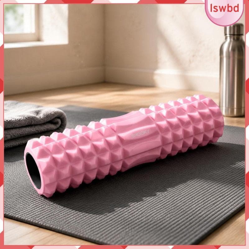 [Lswbd] Rolo De Espuma Cumida Sólido Interior Rosa Engrenagem De Exercício Liberação Muscular Melhora A Mobilidade