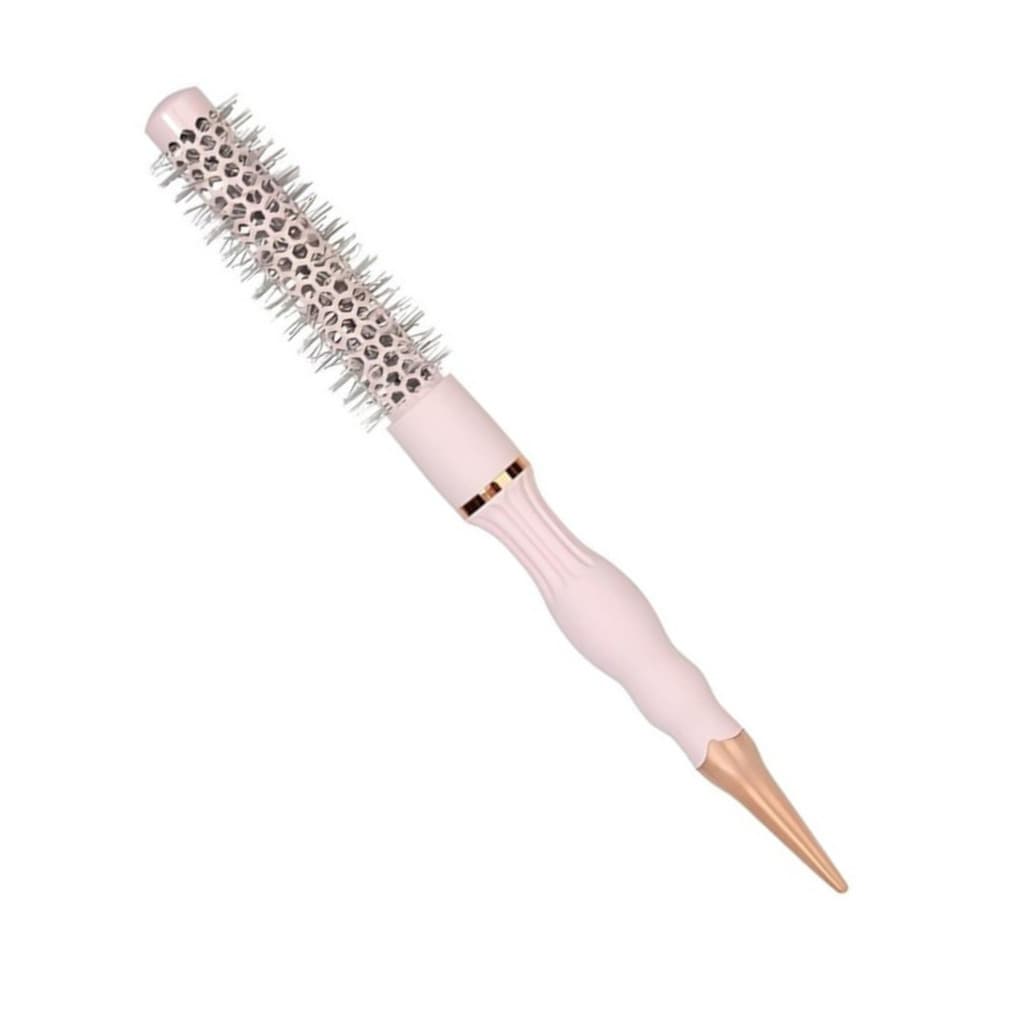 Escova de Cabelo Térmica Profissional Vazada Rosa com Cerdas Nylon 33mm Antifrizz e mais Brilho
