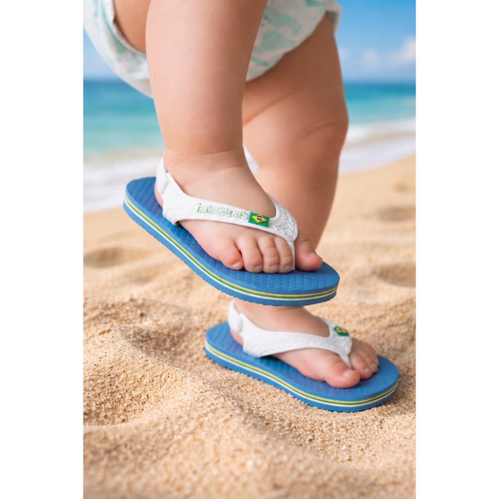 Chinelo Infantil / Bebe com Elastico Ajustavel Edição Brasil!!~