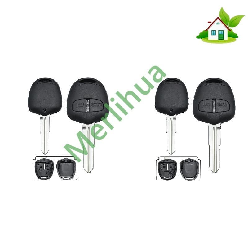 Para Mitsubishi ASX Grandis Outlander Lancer Chave Escudo Placa Reta Caso De Controle Remoto Substituição