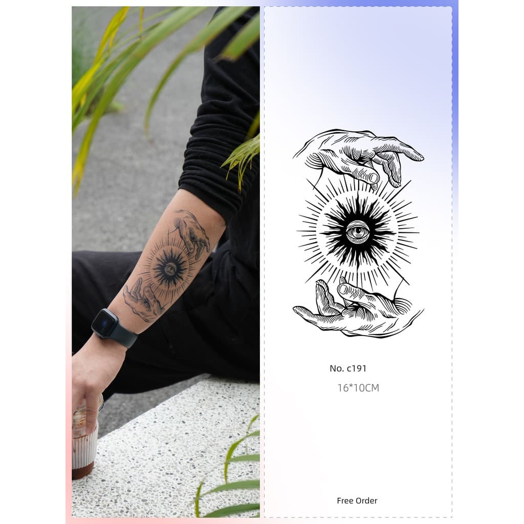 Adesivos de tatuagem de ervas americanas revelação, homens, mulheres, à prova d'água, de longa duração, não reflexivo, a