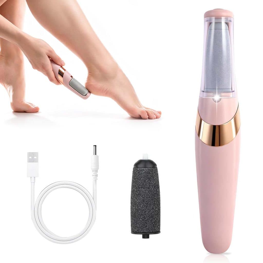 Lixador de Pé Elétrico - Esfoliador Tira Calos Pedicure Portátil Lixa Elétrica Pés Removedor Calos Lixador Esfoliadora A