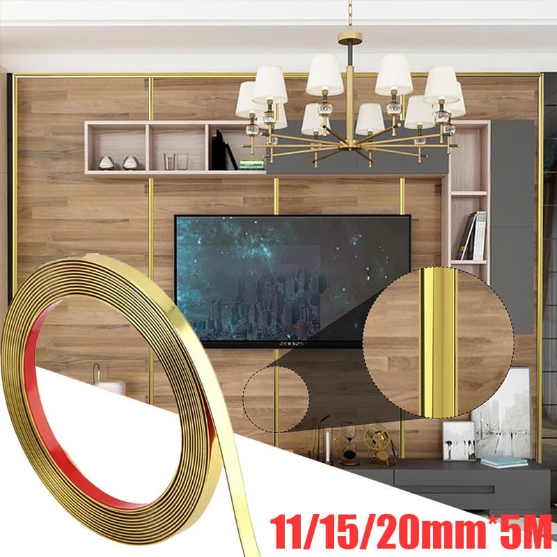 Fita Metalizada Adesiva Pvc 5 Metros Larguras Diversas Dupla Face Decoração Piso E Parede Interna
